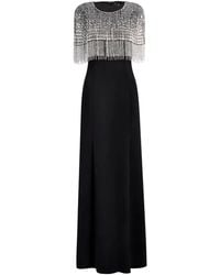 Jenny Packham - Sabine Beaded-Fringed Maxi Dress - Lyst