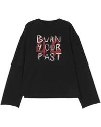 44 Label Group - Layered-Sleeve Graphic-Print T-Shirt - Lyst