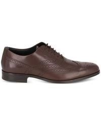 Tod's - Brogue-Detail Leather Derby Shoes - Lyst