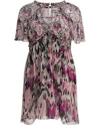 Isabel Marant - Braided-Detail Animal-Print Mini Dress - Lyst