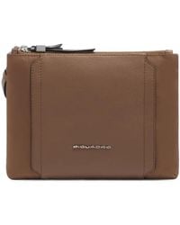 Piquadro - Logo-Plaque Triple-Compartment Shoulder Bag - Lyst