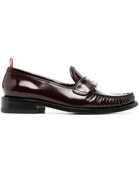 Thom Browne - Rwb-Tab Leather Penny Loafers - Lyst