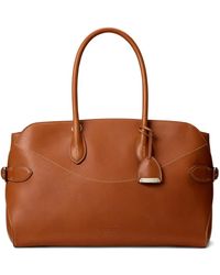 Ralph Lauren - Medium Leather Tote Bag - Lyst