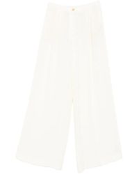 Forte Forte - Plooibroek Met Wijde Pijpen - Lyst