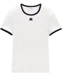 Courreges - Camiseta Bumpy con diseño en contraste - Lyst