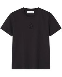 Lanvin - Mother And Daughter Embroidered Jersey T-Shirt - Lyst