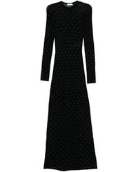 Rabanne - Studded Long-Sleeve Maxi Dress - Lyst