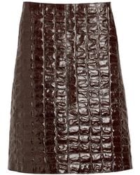 Ami Paris - Leren Midi-Rok - Lyst