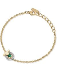 Trussardi - T-Logo Round-Charm Chain Bracelet - Lyst