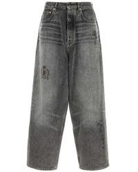 Balenciaga Relief Stitching Jeans in Gray for Men | Lyst