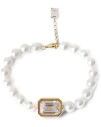 Izabel Display - Mega Pearl-Embellished Crystal Bracelet - Lyst