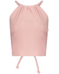 RED Valentino - Braided Lace-Up Top - Lyst