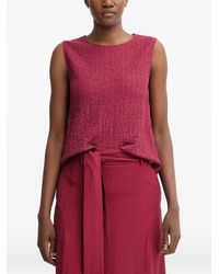 Pedro Del Hierro Madrid - Textured Sleeveless Top - Lyst