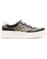 Gucci - Chunky B Leather And Canvas Low-top Trainers - Lyst