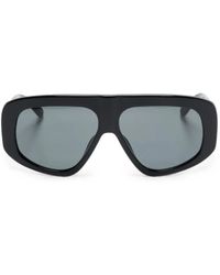 The Attico - X Linda Farrow Geometric-Frame Sunglasses - Lyst