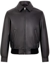 Fursac - Zip-Up Leather Jacket - Lyst