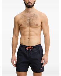 Napapijri - Haldane Logo-Patch Drawstring Swim Shorts - Lyst