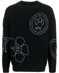 Barrow - Floral-embroidery Knitted Jumper - Lyst
