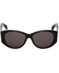 Balenciaga - Oval-Frame Logo-Bb Sunglasses - Lyst
