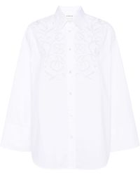 P.A.R.O.S.H. - T-shirt en coton à motif brodé - Lyst