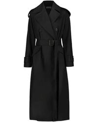 DR. HOPE - Double-Breasted Belted Trench Coat - Lyst