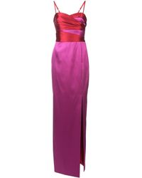 Marchesa notte Colour-block column gown - Rosa