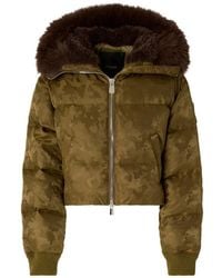 Pinko - Camouflage-Pattern Puffer Jacket - Lyst