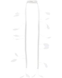 Max Mara Feathered Ribbon Necklace - White
