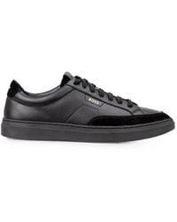 BOSS - Leather Sneakers With Suede Trims - Lyst