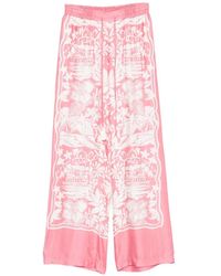 ERMANNO FIRENZE - Floral-Print Trousers - Lyst