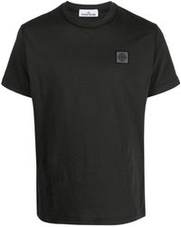 Stone Island - Compass-patch Cotton T-shirt - Lyst
