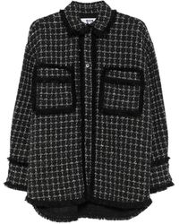 MSGM - Bouclé Frayed-Edge Shirt - Lyst