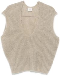 Alysi - Ribbed-Knit V-Neck Sweater Vest - Lyst