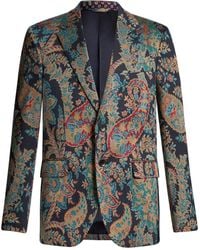 Etro - Floral Paisley-Jacquard Single-Breasted Blazer - Lyst
