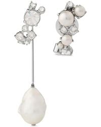 Givenchy - Orecchini Asimmetrici Con Cristalli E Perle - Lyst