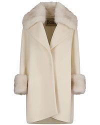 Herno - Faux-Fur Trim Coat - Lyst