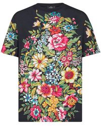 Etro - Floral T-Shirt - Lyst