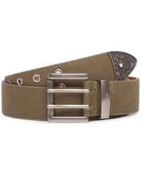 Dime - Waxed Double-Prong Belt - Lyst