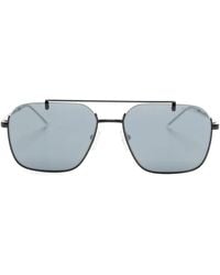 Emporio Armani - Sonnenbrille Mit Eckigem Gestell - Lyst