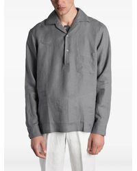 Lardini - Chest-Pocket Long-Sleeve Polo Shirt - Lyst