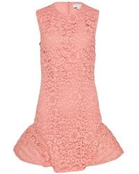 Stella McCartney - Lace-Embroidered Ruffled Mini Dress - Lyst