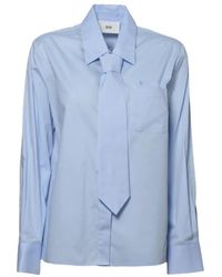 SOLOTRE - Tie-Detail Chest-Pocket Shirt - Lyst