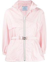 Prada Cortavientos con cinturón - Rosa