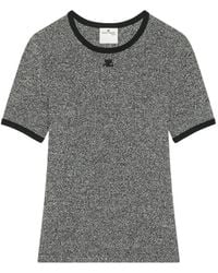 Courreges - Heather Contrast-Trim T-Shirt - Lyst