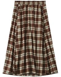 Chocoolate - Check-Pattern A-Line Skirt - Lyst