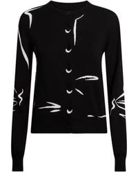Moschino - Pure Cotton Intarsia Cardigan - Lyst