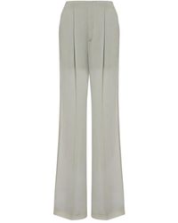 Alberta Ferretti - Pleated High-Waisted Trousers - Lyst