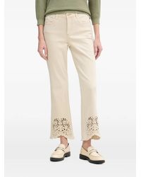 Joseph Ribkoff - Laser-Cut Frayed-Edge Flared Jeans - Lyst