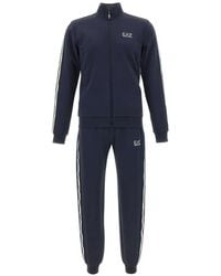 EA7 - Jogginganzug Mit Logo-Streifen - Lyst