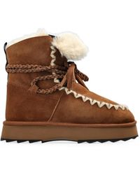 EMU - Elise Whipstitch Shearling-Trim Boots - Lyst